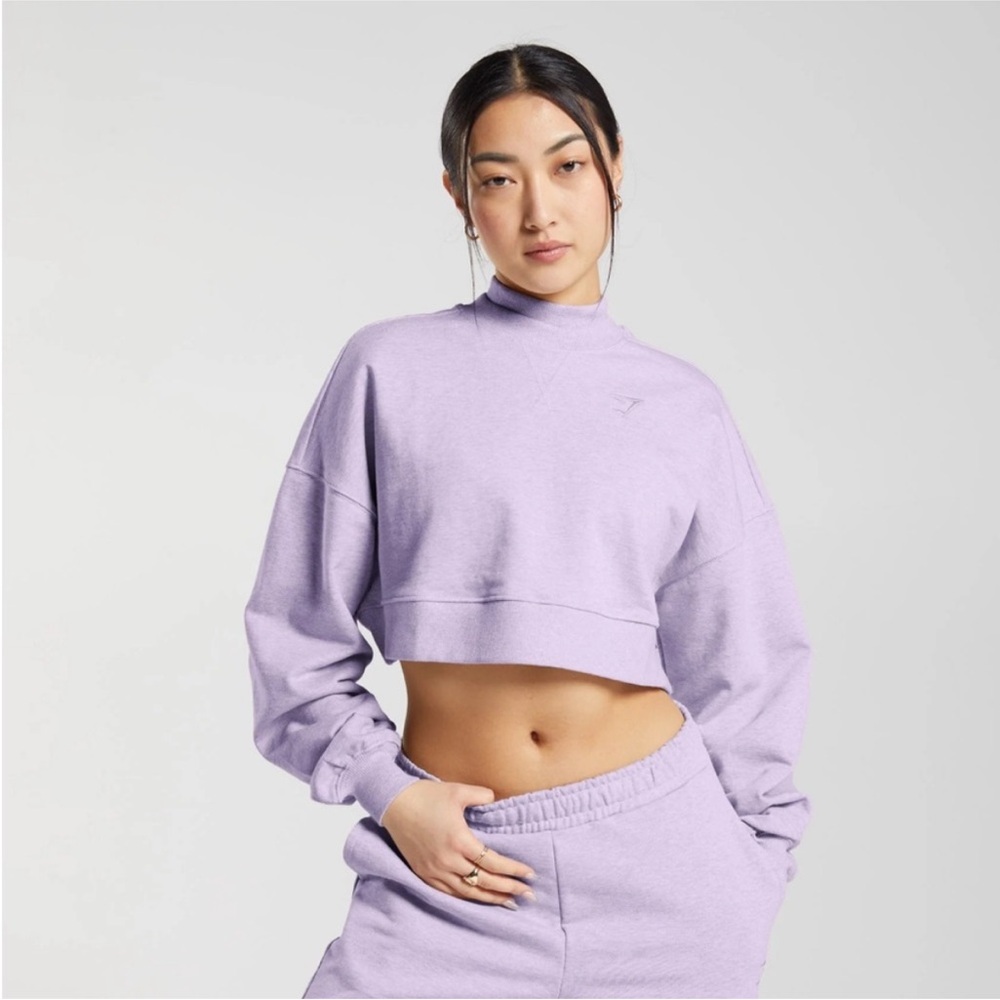 Gymshark Lavender Cropped Sweatshirt